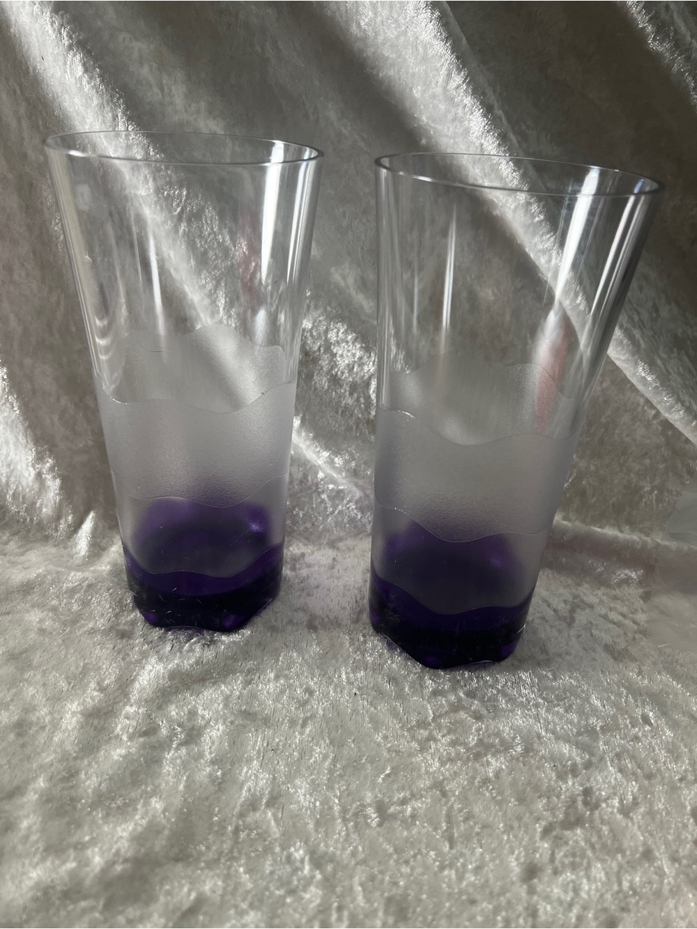 Tupperware Purple Ombre Tall Drinking Glasses - Set of 2